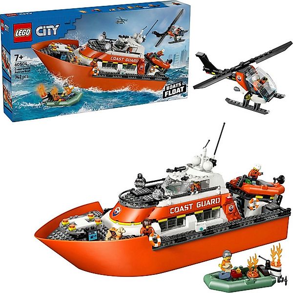 LEGO® Rettungsboot der Küstenwache mit Hubschrauber (60504), LEGO City Kons günstig online kaufen