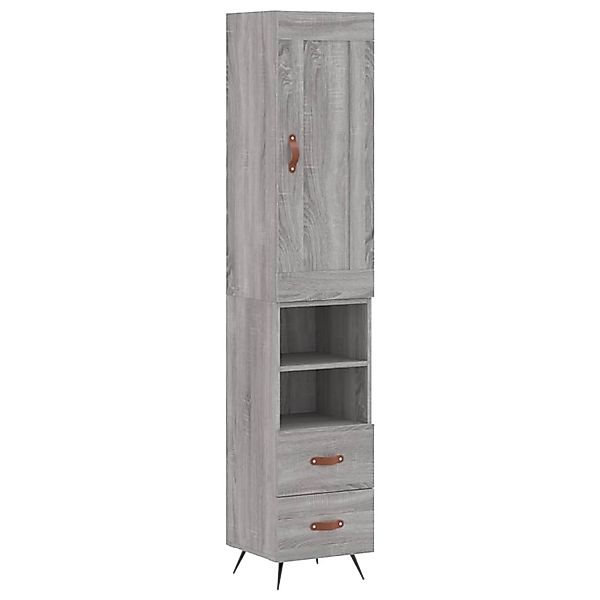 vidaXL Highboard Grau Sonoma 34,5x34x180 cm Holzwerkstoff 3200239 günstig online kaufen
