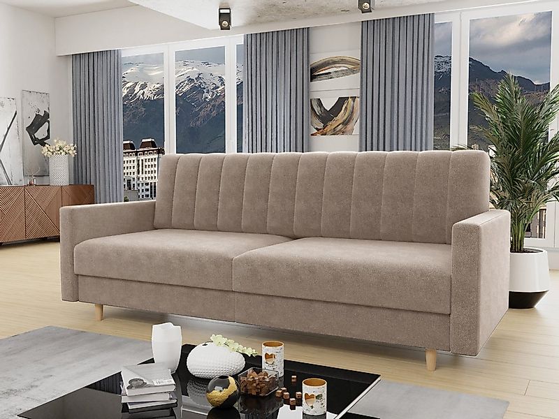 Sofnet Schlafsofa Sara, mit Schlaffunktion und Bettkasten, Bettsofa mit Hol günstig online kaufen