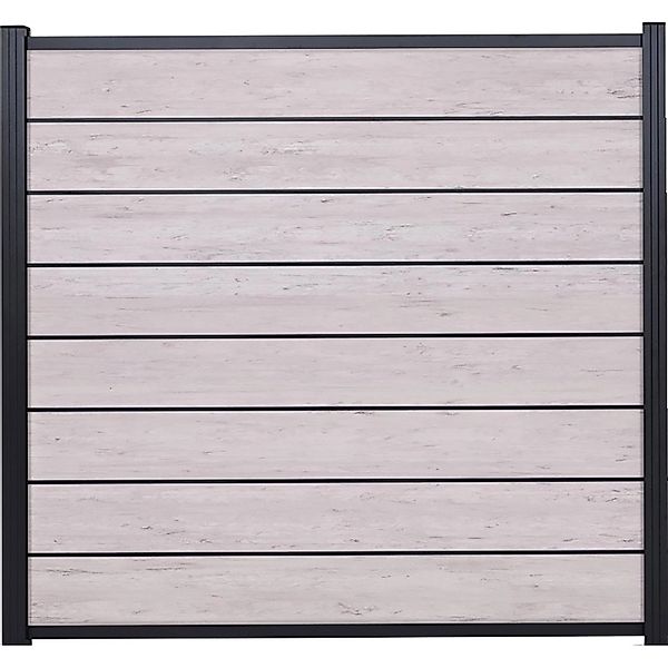 T & J Gotland-Serie WPC-Steckzaunsystem Zaunset für ein Zaunfeld 180 cm x 1 günstig online kaufen
