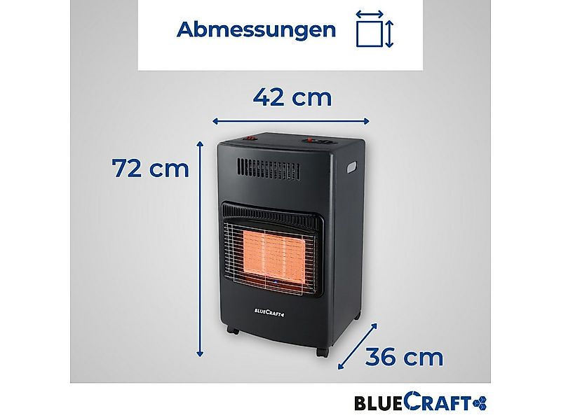 BlueCraft Heizstrahler Gasheizer Infrarot Gasofen Campingheizung Keramik, 4 günstig online kaufen