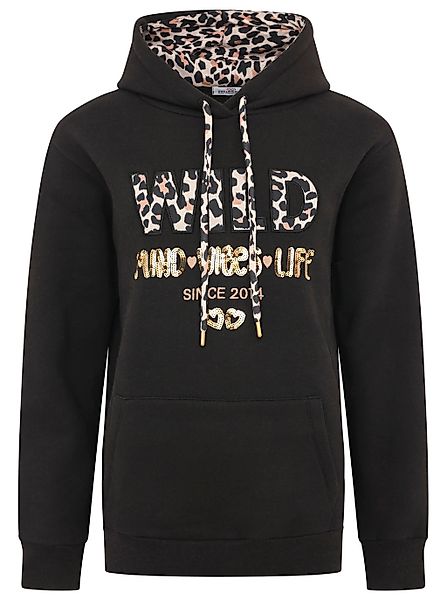 Zwillingsherz Hoodie ""Wild Free"", mit Pailletten, Kordel und Innenseite d günstig online kaufen