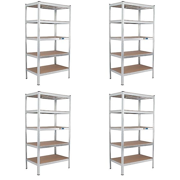 TRUTZHOLM 4x Schwerlastregal 180x90x60cm Lagerregal Traglast 875 kg günstig online kaufen