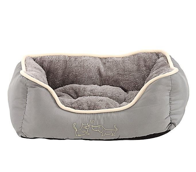 Dehner Tierbett Sammy, rechteckig, grau, Kuschelbett in verschied. Größen, günstig online kaufen
