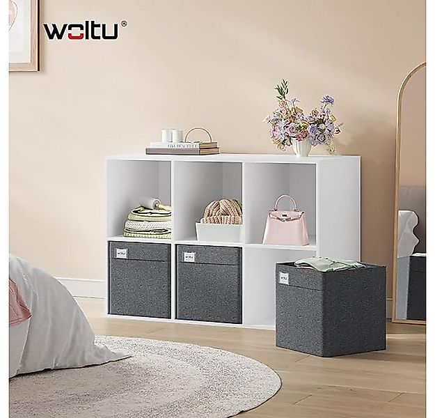 Woltu Aufbewahrungsbox (3 St), mit Griffen, Stoffbox Aufbewahrung, Regal Ei günstig online kaufen