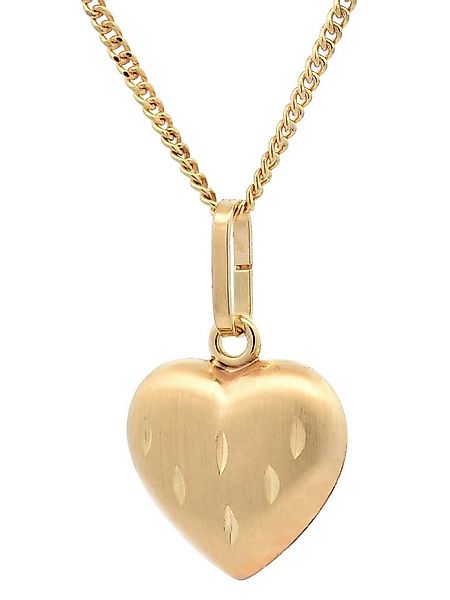 HOPLO Herzanhänger Gold Anhänger Herz mit Goldkette massiv 333 - 8 Karat Go günstig online kaufen