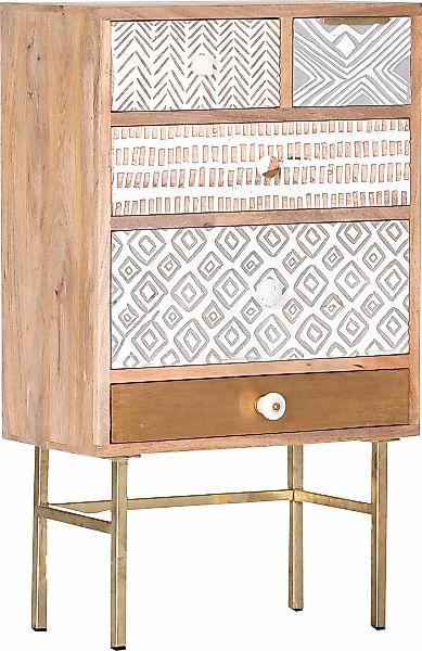 Gutmann Factory Kommode "Linea", mit detailreichen Verzierungen, Shabby Chi günstig online kaufen