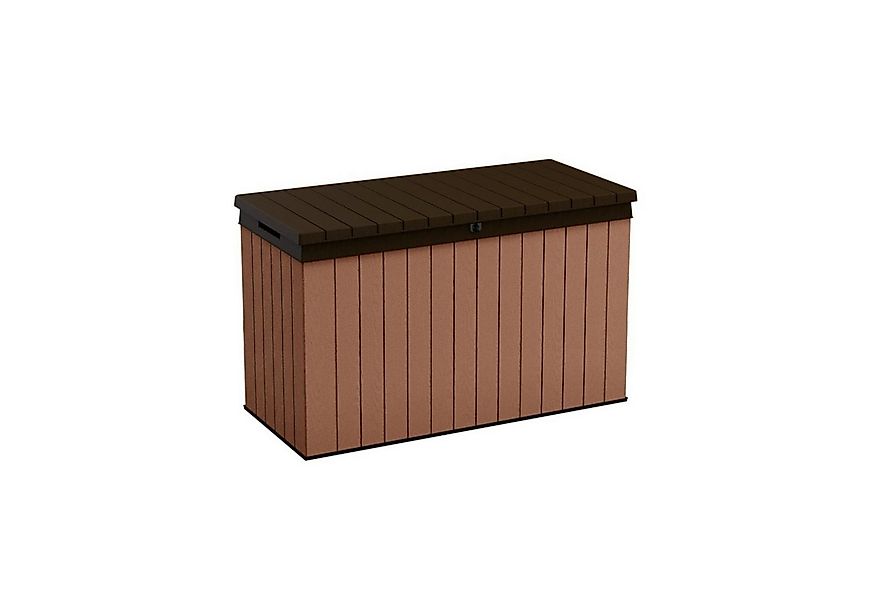 Keter Gartenbox "Darwin" 662 Liter naturgetreue Holzoptik Deckel bis 300 kg günstig online kaufen