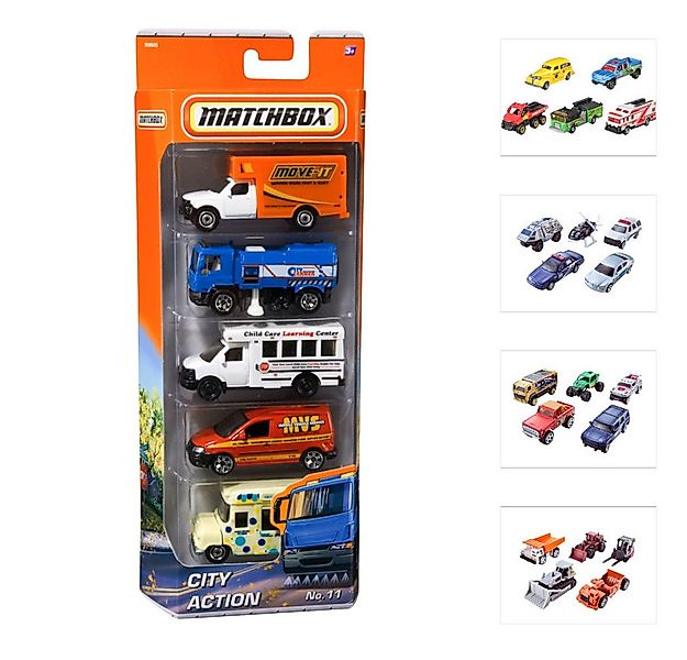 Mattel GmbH Spielzeug-Traktor Matchbox - Geschenkset - 5er Set - 1 Stück günstig online kaufen