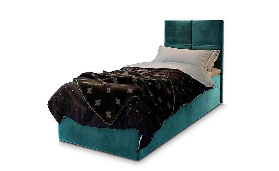 MASSENO Boxbett mit Bettkasten Lena ¦ türkis/petrol ¦ Maße (cm): B: 90 H: 9 günstig online kaufen