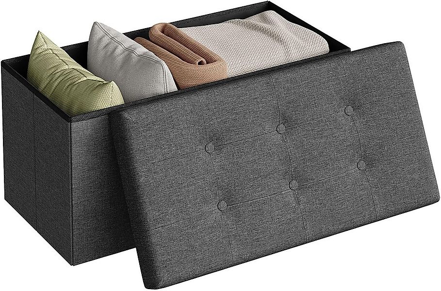 Woltu Sitzhocker (1 St), mit Stauraum Gepolsterte Sitzfläche aus Leinen, fa günstig online kaufen