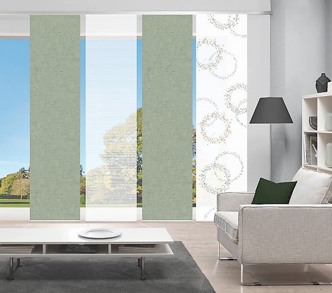 Vision S Schiebegardine "AINUR 4er SET" Paneelwagen 4 Stk. tlg. Schiebevorh günstig online kaufen