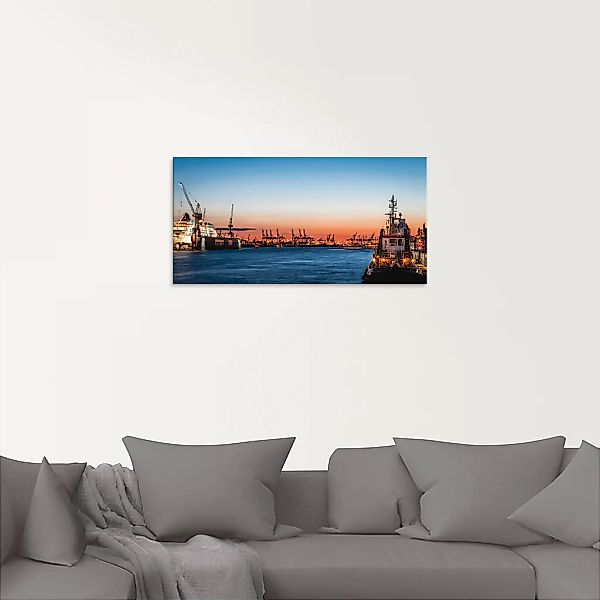 Artland Glasbild "Hamburger Hafen", Deutschland, (1 St.), in verschiedenen günstig online kaufen