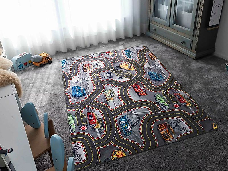 Primaflor-Ideen in Textil Kinderteppich »Spielteppich CARS«, rechteckig günstig online kaufen