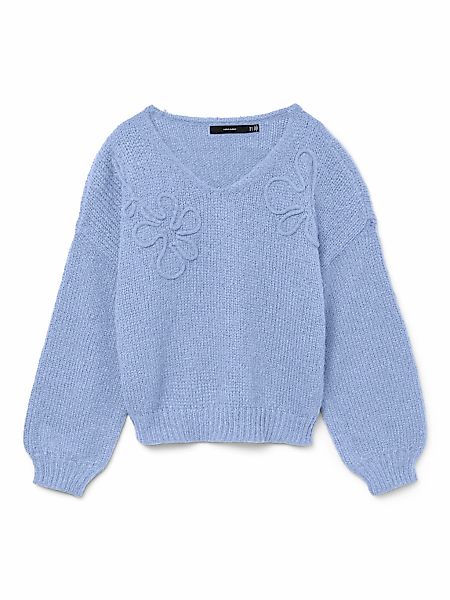 Vero Moda V-Ausschnitt-Pullover "VMLOLLIPOP LS V-NECK PULLOVER BOO" günstig online kaufen