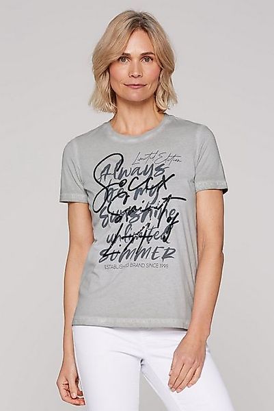 SOCCX Rundhalsshirt mit Pailletten-Schriftzug günstig online kaufen