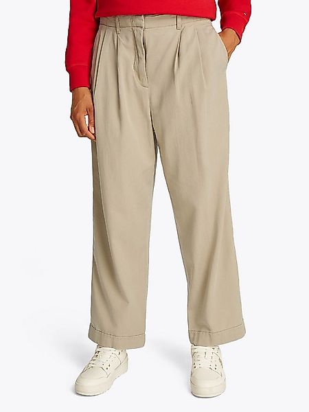 Tommy Hilfiger Chinohose CO TENCEL RLXD STR PULL ON CHINO mit Logostickerei günstig online kaufen