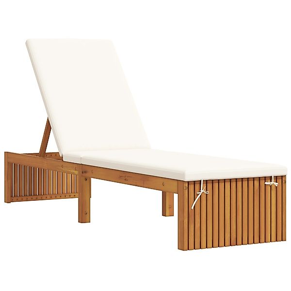 vidaXL Sonnenliege mit Kissen 200x55x30 cm aus Massivem Akazienholz 4108115 günstig online kaufen