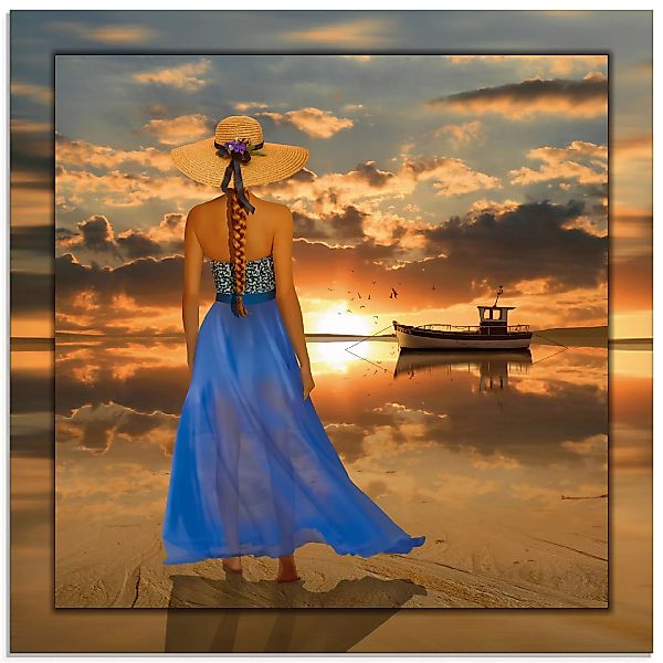 Artland Glasbild "Sommergefühle", Frau, (1 St.) günstig online kaufen