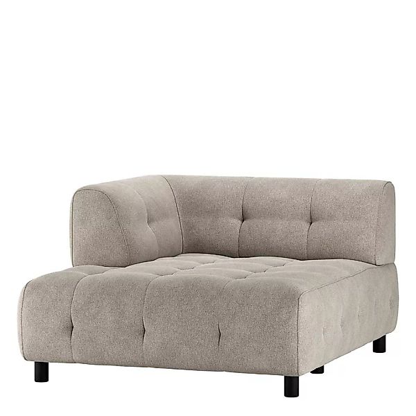 Modulares Sofa Flachgewebe in Graugrün 43 cm Sitzhöhe günstig online kaufen