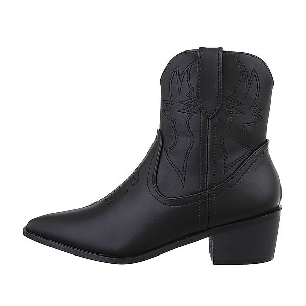 Ital-Design Damen Cowboyboots Western Westernstiefelette Blockabsatz günstig online kaufen