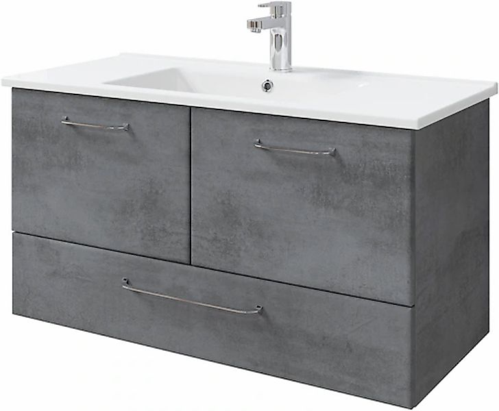 Saphir Badmöbel-Set »Quickset 945 Keramik-Waschtisch mit Unterschrank, 100 günstig online kaufen