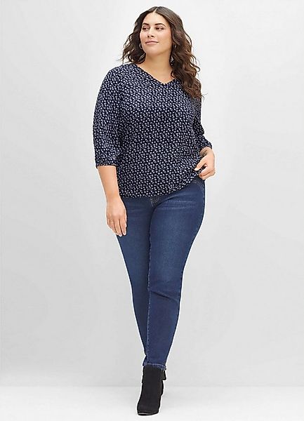 Sheego Klassische Bluse Tunika 3/4-Arm günstig online kaufen