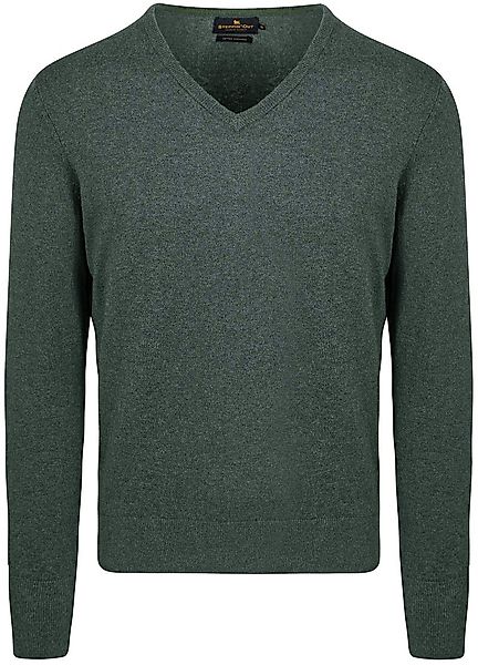 Steppin' Out Pullover Cotton Cashmere V-Ausschnitt Dunkelgrün - Größe 3XL günstig online kaufen