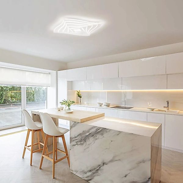 LED-Deckenleuchte Hero, weiß, 50 x 50 cm, Metall, CCT, RGB günstig online kaufen