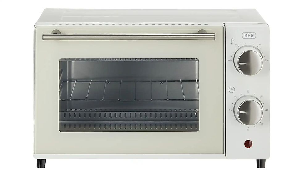 KHG Minibackofen  MBO-10W ¦ weiß ¦ Metall lackiert,Glas ¦ Maße (cm): B: 36, günstig online kaufen