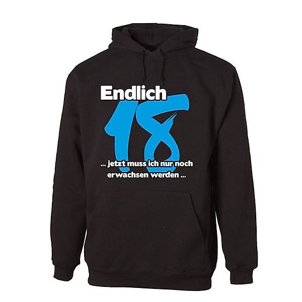 G-graphics Hoodie Endlich 18 ...jetzt muss ich nur noch erwachsen werden! U günstig online kaufen