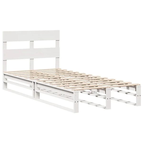 vidaXL Massivholzbett ohne Matratze Weiß 75x190 cm Kiefernholz 850819 günstig online kaufen