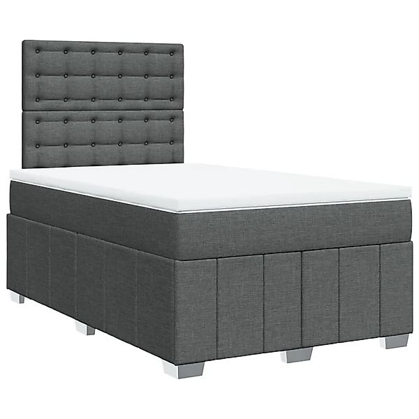 vidaXL Boxspringbett mit Matratze Dunkelgrau 120x190 cm Stoff 3291622 günstig online kaufen