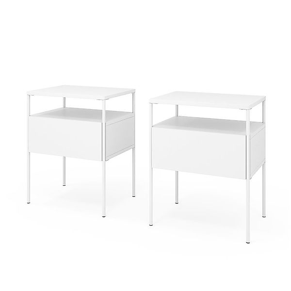 Vicco Nachtschrank Mira, Weiß, 2er Set günstig online kaufen