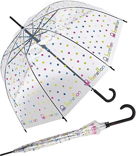 United Colors of Benetton Stockregenschirm Glockenschirm mit Automatik tran günstig online kaufen