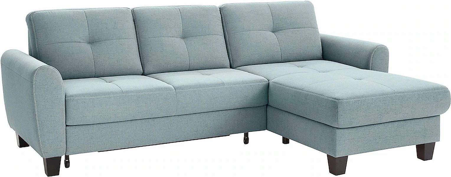 sit&more Ecksofa »Varese L-Form«, mit Federkern, wahlweise mit Bettfunktion günstig online kaufen