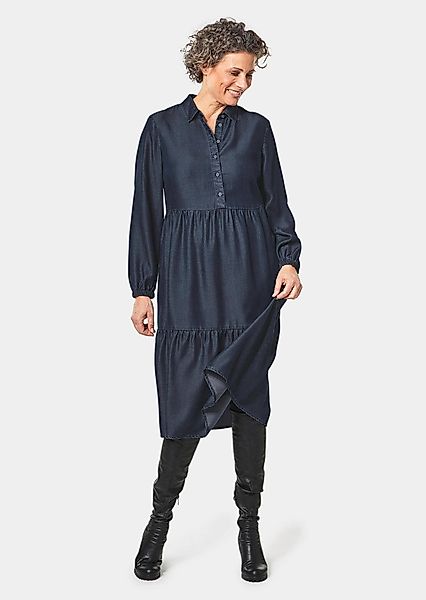 GOLDNER Blusenkleid Kurzgröße: Tencel-Kleid günstig online kaufen