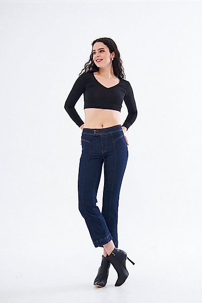 Kutaf Regular-fit-Jeans Kurze Schlaghose günstig online kaufen