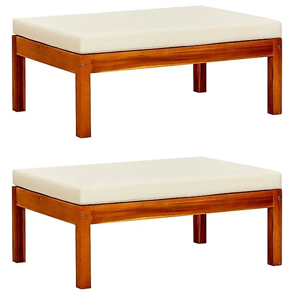 vidaXL Hocker Gartenhocker 2 Stk. Massivholz günstig online kaufen