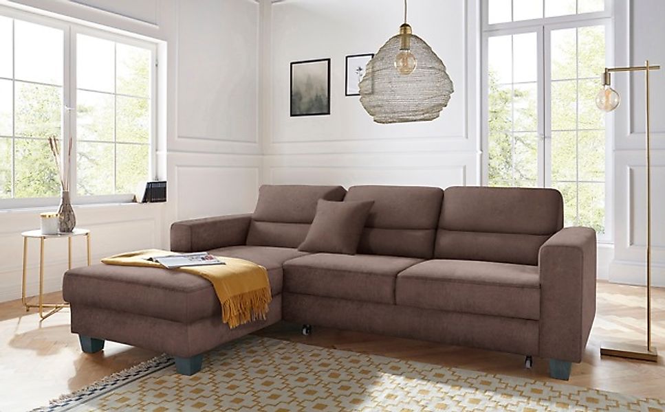 TRENDMANUFAKTUR Ecksofa »Chamber, zeitlos und modern, bequem mit hohem Sitz günstig online kaufen