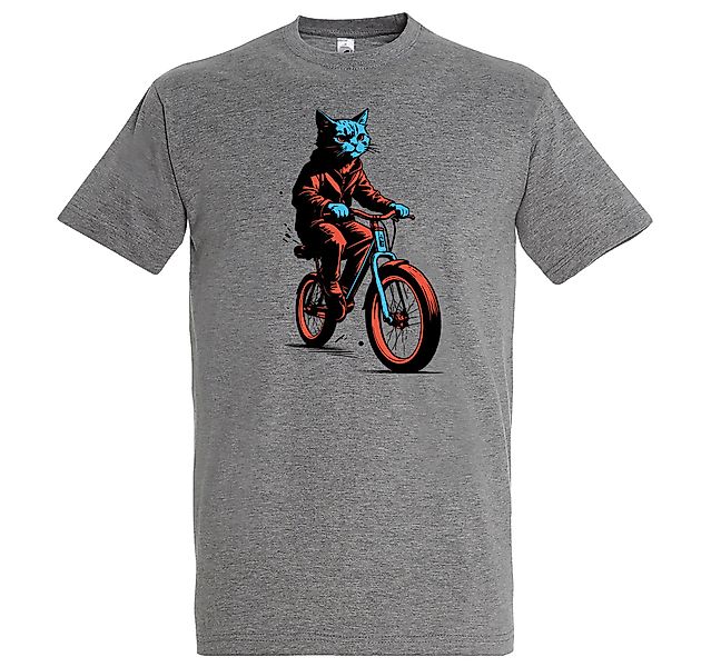 Youth Designz Print-Shirt Katze Fahrrad Herren günstig online kaufen