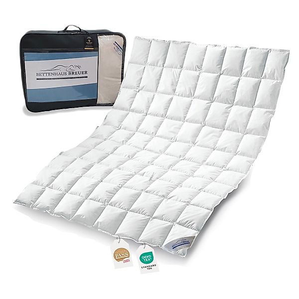 Daunenpass Sommer 100% Gänsedaunen Bettdecke Sommerdecke 240g 135x200 günstig online kaufen
