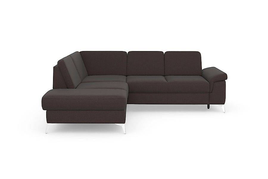 sit&more Ecksofa »Padua L-Form«, inklusive Sitztiefenverstellung, Armteilfu günstig online kaufen