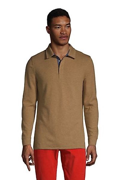 Langarm-Poloshirt aus Ponté-Jersey, Classic Fit, Herren, Größe: L Normal, B günstig online kaufen