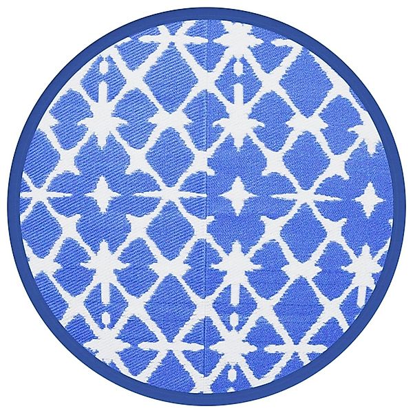 vidaXL Outdoorteppich Blau Und Weiß 160 Cm Pp 2008709 günstig online kaufen