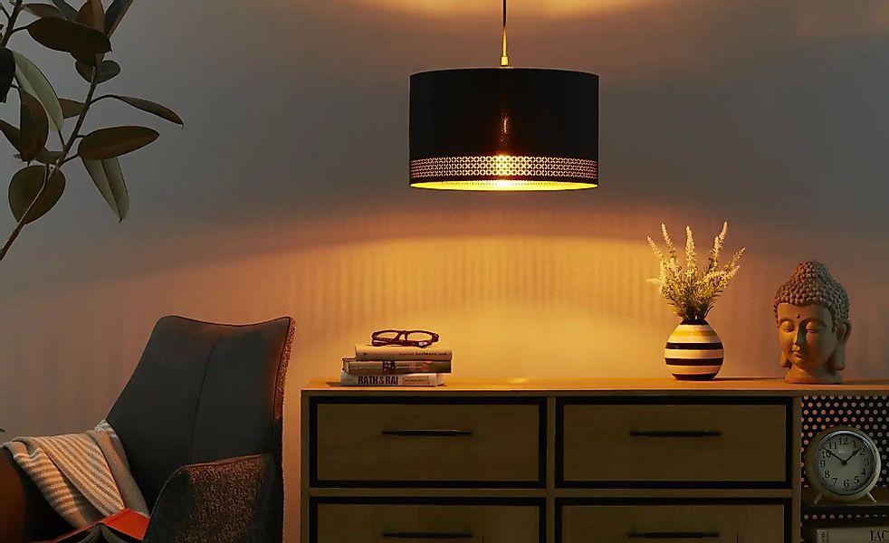 Pendelleuchte  Esteperra ¦ schwarz ¦ Maße (cm): H: 110  Ø: 38 Lampen & Leuc günstig online kaufen