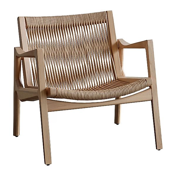 ClassiCon - Euvira Lounge Chair - Eiche natur/hanffarbende Kordel günstig online kaufen