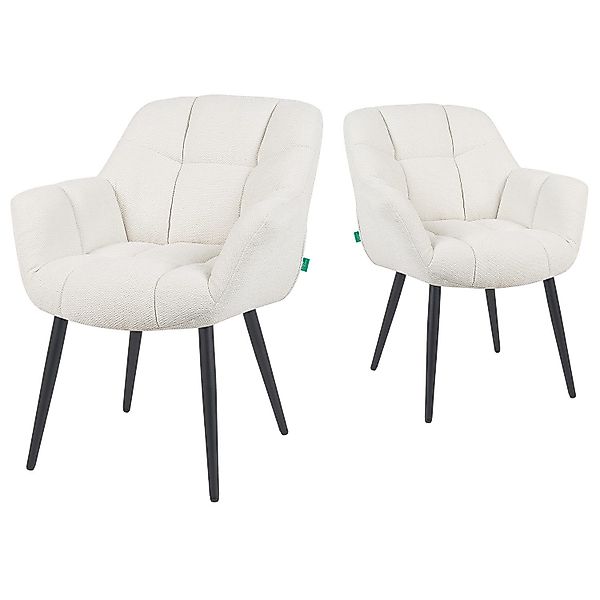 DUBI Möbel 4-Fußstuhl Mika-Remo 2er-Set, pulverbeschichtet günstig online kaufen