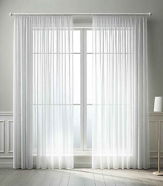 Gardinenbox Gardine (1 St), Kräuselband, transparent, Voile, Store transpar günstig online kaufen