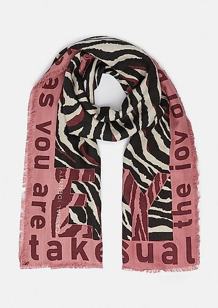 comma Schal Tuch, Gemusterter Schal mit Fransen günstig online kaufen